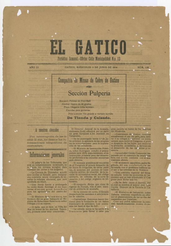 El Gatico, nº 118 (3 de junio de 1914)